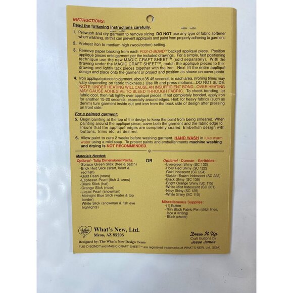 Holiday Country Borders Iron-On Fabric Appliqué Kit "Ice Fishing" Snowman Tree - Picture 2 of 6